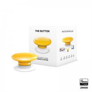Yellow Fibaro Z Wave Button