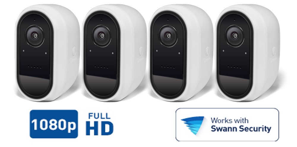 Smart Home Automation - 4 Swann WiFi Smart Security Cameras