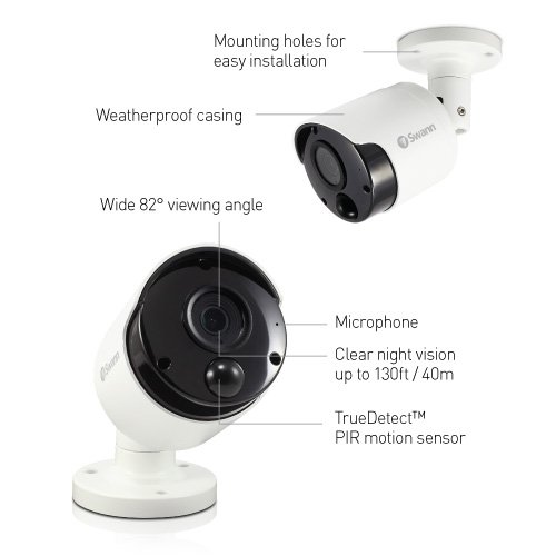 Smart Home Automation - Swann 4x 5MP Super HD Bullet Cameras with 8CH 2TB NVR