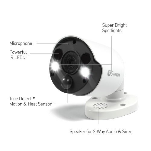 Smart Home Automation - Swann 4K Thermal Sensing Spotlight Bullet IP Security Camera