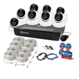 Smart Home Automation - Swann 8 x 8MP 4K UHD True Detect Audio Cams with 2TB 8CH NVR Security Kit
