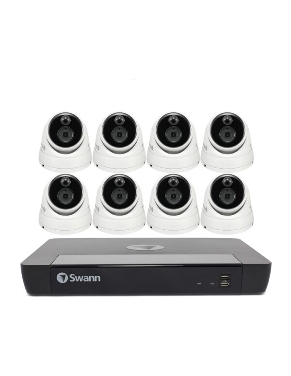 Swann 8 x 8MP 4K UHD True Detect Audio Cams with 2TB 8CH NVR Security Kit