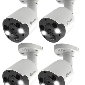 Swann 4 Pack 4K Spotlight Bullet Security Camera