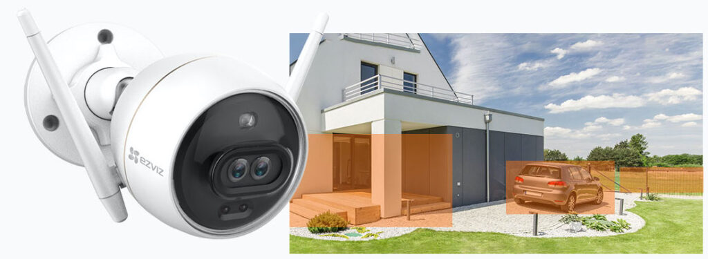 Smart Home Automation - EZVIZ C3X 2.8mm WiFi Dual-Lens Outdoor Security Camera