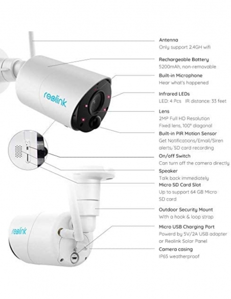 Smart Home Automation - Reolink 4MP Outdoor Bullet WiFi Security Camera