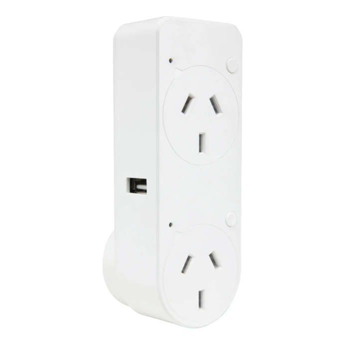 Smart Home Automation - Brilliant Wifi Smart Double Adaptor with USB